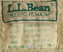 Vintage L. L. Bean Perruque En Cuir Décontraction De Collier En Cuir D'enfilage Doublé De Manteau Pour Hommes M