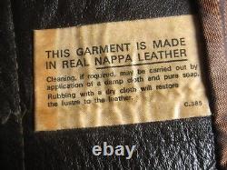 Vintage Leather Trench Coat 42 44 Hommes Rétro Réel Longue Détresse David Conrad