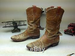 Vintage Made In USA Distressed Nocona Western Cowboy Rockabilly Bottes Taille 10.5b