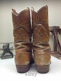 Vintage Made In USA Distressed Nocona Western Cowboy Rockabilly Bottes Taille 10.5b