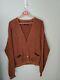 Vintage Sears Mohair Cardigan Cobain Pull Fuzzy Brown Homme Xl Distressed