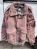 Vintage Sylman Jacket Détresse Brown Topgun Taille L