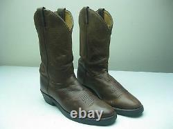 Vintage USA Distressed Chippewa Brown Leather Biker Western Boots Taille 12 D