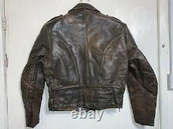 Vintage Ww2 Allemand Haelson Luftwaffe Distressed Leather Jacket Size Eu48 / S