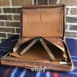 Vinture Rare Des Années 1940 Pigskin Distressed Leather Macbook Pro Briefcase Bag R$898