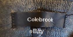 Vtg Distressed Colebrook Veste Marron En Cuir XL Sz Longueur Moyenne