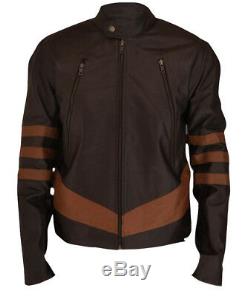 Xmen Origine Wolverine Hugh Jackman Logan Distressed Brown Et Veste Tan